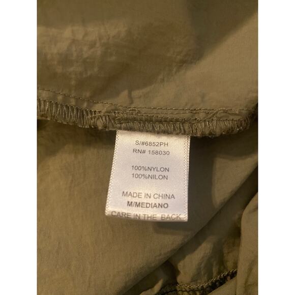 Love Tree Size Green Parachute Cargo Pants Drawstring Hem High Rise Size Medium - Picture 9 of 10